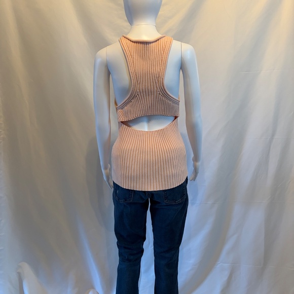 Alexander Wang Peach Ribbed Knit Tank Top – Size Medium - Picture 3 of 8